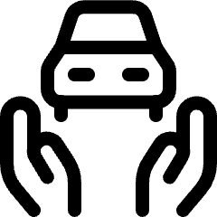 Car Insurance Hands Icon from Ultimate Regular Set