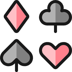 Card Game Symbols Icon from Ultimate Colors Set