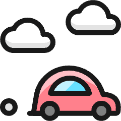 Car Clouds Icon from Ultimate Colors Set