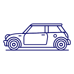 Car Mini Cooper Illustration from UX Line Set