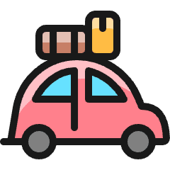 Car Retro Luggage Icon from Ultimate Colors Set