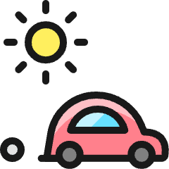 Car Sun Icon from Ultimate Colors Set