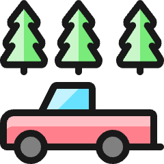 Car Truck Woods Icon from Ultimate Colors Set