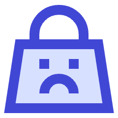 Shopping Bag Sad Icon from Sharp Duo Set