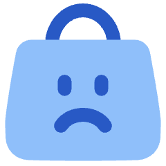 Shopping Bag Sad Icon from Plump Flat Set