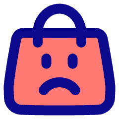 Shopping Bag Sad Icon from Plump Pop Set