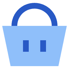Shopping Basket 3 Icon from Sharp Flat Set