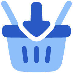 Shopping Basket Add Icon from Plump Flat Set