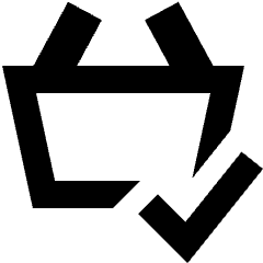 Shopping Basket Check Icon from Sharp Remix Set
