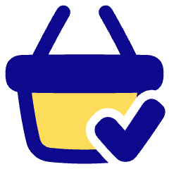 Shopping Basket Check Icon from Plump Pop Set