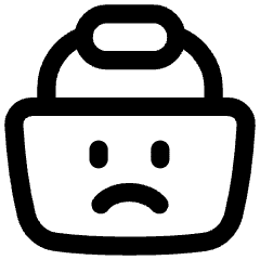 Shopping Basket Emoji Sad Icon from Flex Line Set