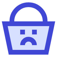 Shopping Basket Emoji Sad Icon from Sharp Duo Set
