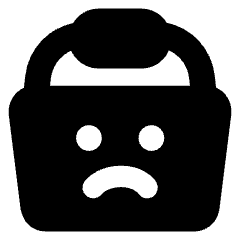 Shopping Basket Emoji Sad Icon from Core Solid Set