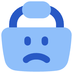 Shopping Basket Emoji Sad Icon from Flex Flat Set