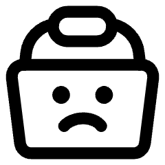 Shopping Basket Emoji Sad Icon from Core Line Set
