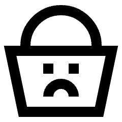 Shopping Basket Emoji Sad Icon from Sharp Line Set