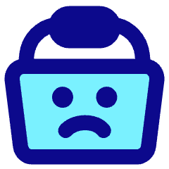 Shopping Basket Emoji Sad Icon from Core Pop Set