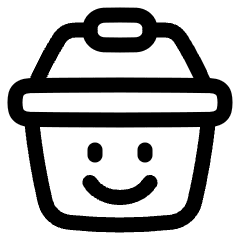 Shopping Basket Emoji Smile Icon from Plump Line Set