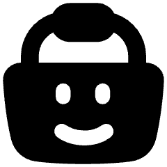 Shopping Basket Emoji Smile Icon from Flex Solid Set