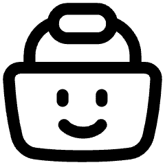 Shopping Basket Emoji Smile Icon from Flex Line Set