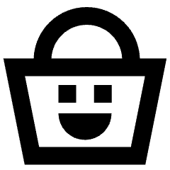 Shopping Basket Emoji Smile Icon from Sharp Remix Set