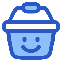 Shopping Basket Emoji Smile Icon from Plump Duo Set