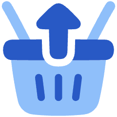 Shopping Basket Remove Icon from Plump Flat Set
