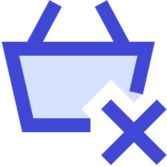 Shopping Basket Remove Icon from Sharp Duo Set