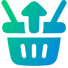 Shopping Basket Remove Icon from Plump Gradient Set