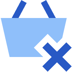 Shopping Basket Remove Icon from Sharp Flat Set