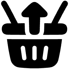 Shopping Basket Remove Icon from Plump Solid Set