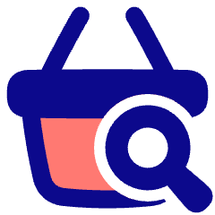 Shopping Basket Search Icon from Plump Pop Set