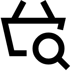 Shopping Basket Search Icon from Sharp Line Set