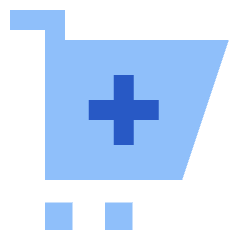 Shopping Cart Add Icon from Sharp Flat Set