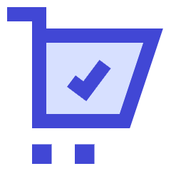 Shopping Cart Check Icon from Sharp Duo Set