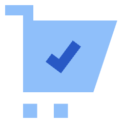 Shopping Cart Check Icon from Sharp Flat Set