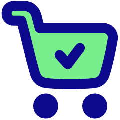 Shopping Cart Check Icon from Plump Pop Set