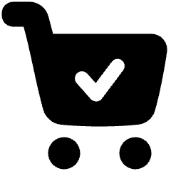 Shopping Cart Check Icon from Plump Solid Set