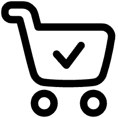 Shopping Cart Check Icon from Plump Line Set