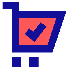 Shopping Cart Check Icon from Sharp Pop Set