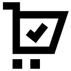Shopping Cart Check Icon from Sharp Remix Set