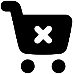 Shopping Cart Cross Icon from Plump Solid Set