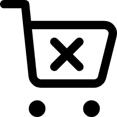 Shopping Cart Cross Icon from Core Line Set