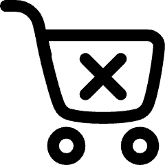 Shopping Cart Cross Icon from Flex Line Set