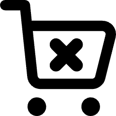 Shopping Cart Cross Icon from Core Remix Set