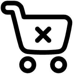 Shopping Cart Cross Icon from Plump Line Set