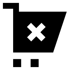 Shopping Cart Cross Icon from Sharp Solid Set