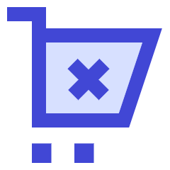Shopping Cart Cross Icon from Sharp Duo Set