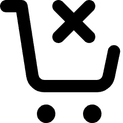 Shopping Cart Cross Icon from Micro Line Set