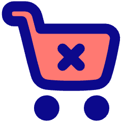 Shopping Cart Cross Icon from Plump Pop Set